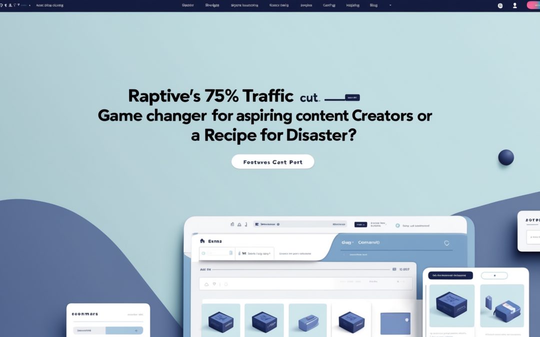 Raptive’s 75% Traffic Cut: A Game Changer for Aspiring Content Creators or a Recipe for Disaster?