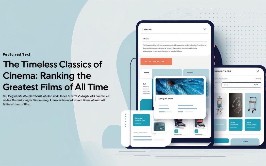 The Timeless Classics of Cinema: Ranking the Greatest Films of All Time