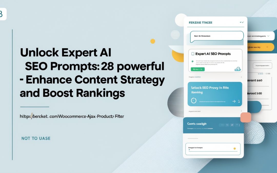 Unlock Expert AI SEO Prompts: 28 Powerful Tools to Enhance Your Content Strategy and Boost Rankings